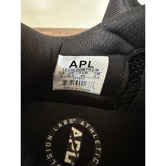 APL TechLoom Pro Women Running Shoes Black White Ombre Knit 1219XC Size 9 - Picture 4 of 5
